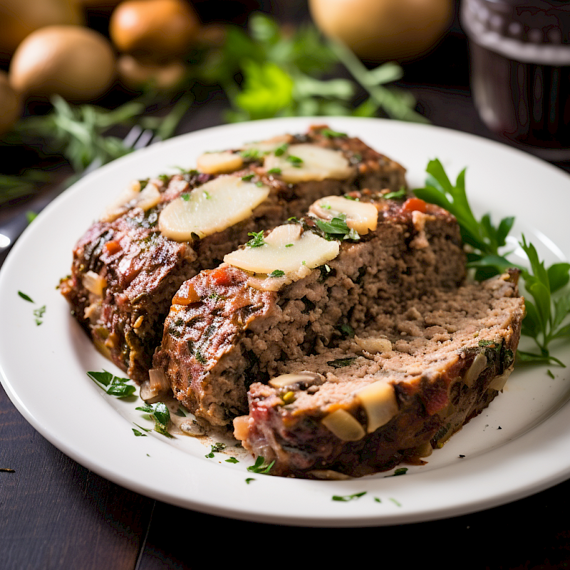 Galeriefoto: Hackbraten mit Pilzen und Kräutern der Provence