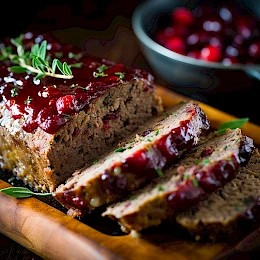 Foto von Hackbraten mit Preiselbeeren und Wacholderbeeren