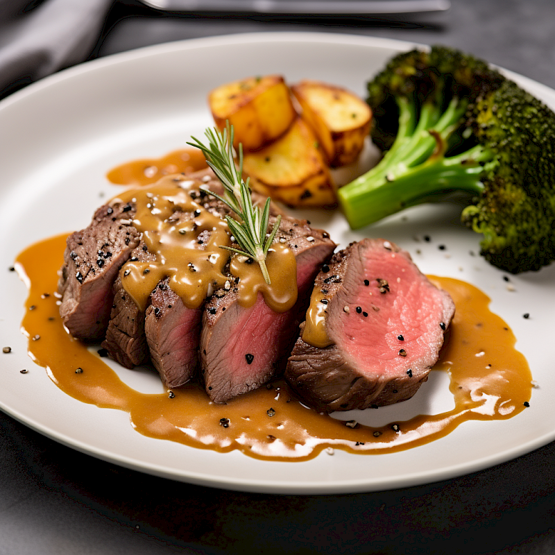 Galeriefoto: Rinderfilet mit Whisky-Pfeffer-Sauce