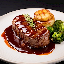 Foto von Rinderfilet mit BBQ-Sauce