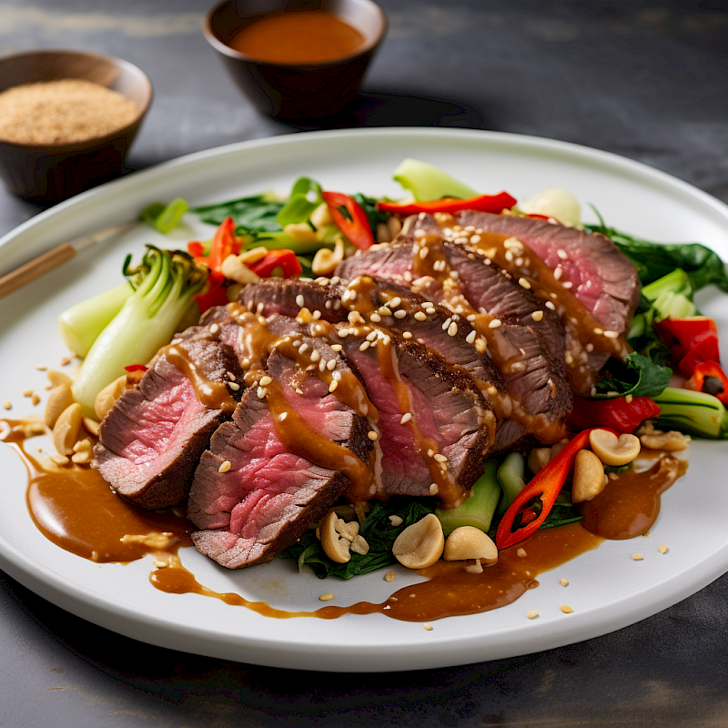Galeriefoto: Rinderfilet mit Erdnuss-Chili-Sauce