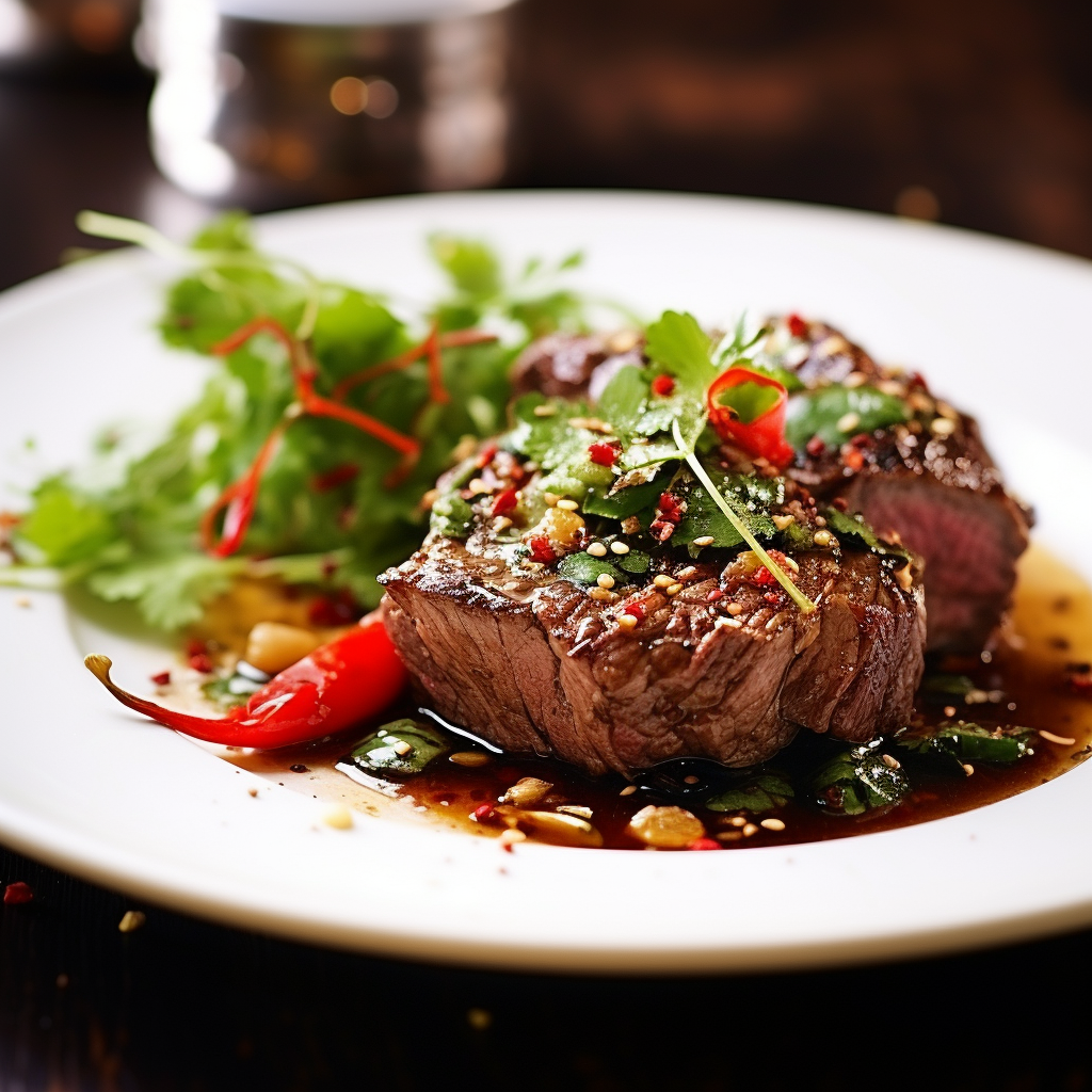 Low Carb Rinderfilet mit Chili und Koriander Rezept