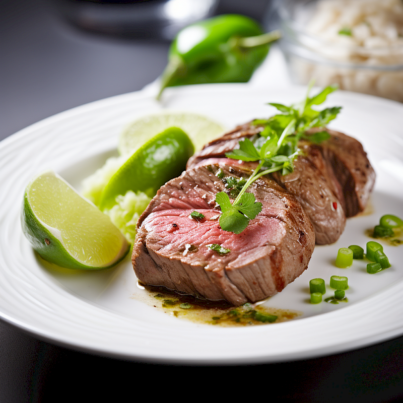 Galeriefoto: Rinderfilet mit grünem Pfeffer und Limette