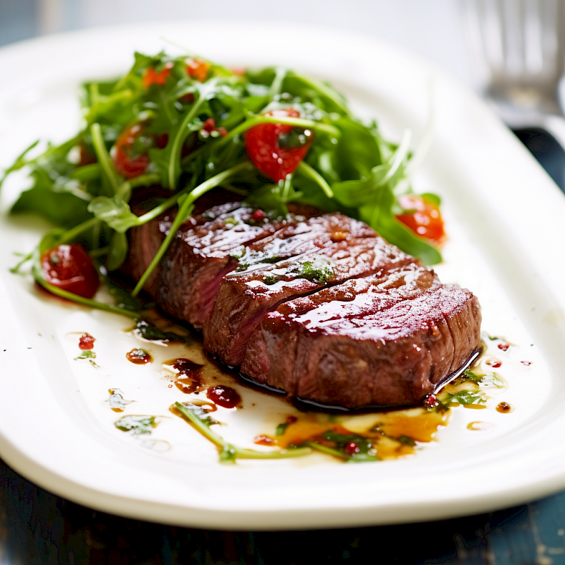 Galeriefoto: Rinderfilet mit getrockneten Tomaten und Rucola