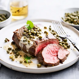 Foto von Rinderfilet mit Zitronen-Kapern-Sauce