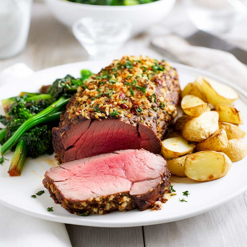Galeriefoto: Rinderfilet mit Oliven-Knoblauch-Kruste