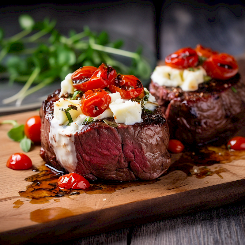 Galeriefoto: Rinderfilet mit getrockneten Tomaten und Mozzarella