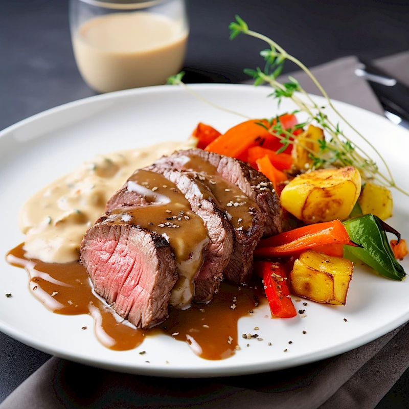 Rinderfilet mit Pfeffersoße
