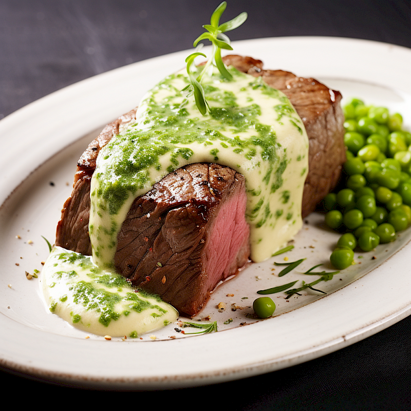 Galeriefoto: Rinderfilet mit grüner Pfeffersoße