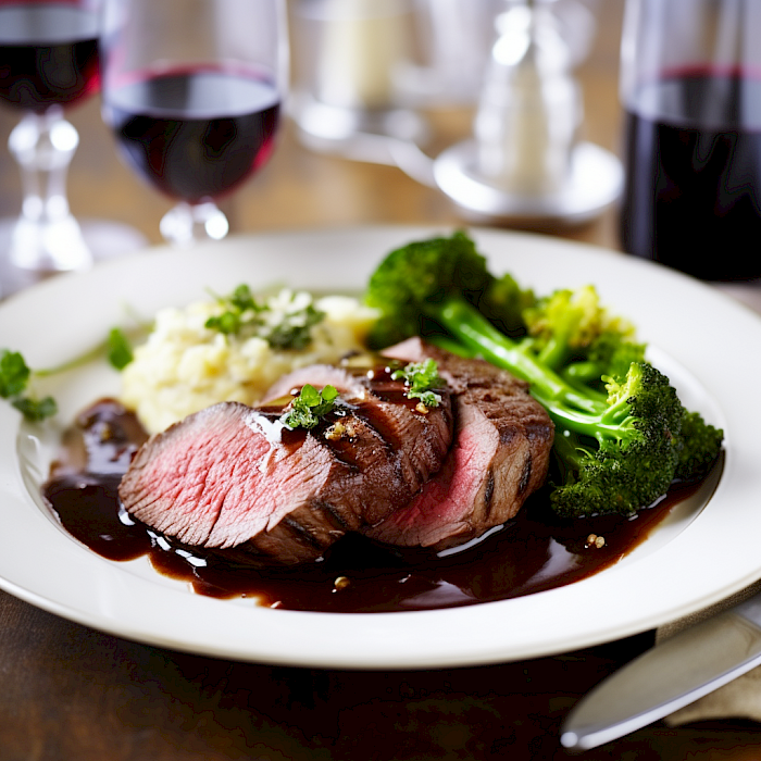 Low Carb Rinderfilet mit Rotweinsoße Rezept