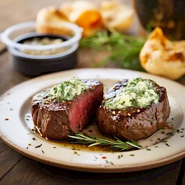 Foto von Rinderfilet mit Kräuterbutter