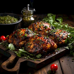 Foto von Gegrilltes Hähnchen mit Kräutern