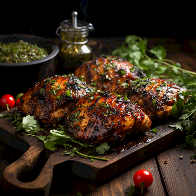 Galeriefoto: Gegrilltes Hähnchen mit Kräutern