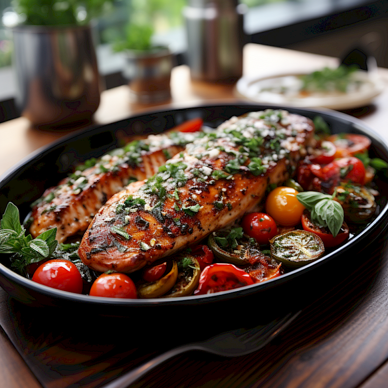 Low Carb Hähnchenbrust mit Ratatouille Rezept