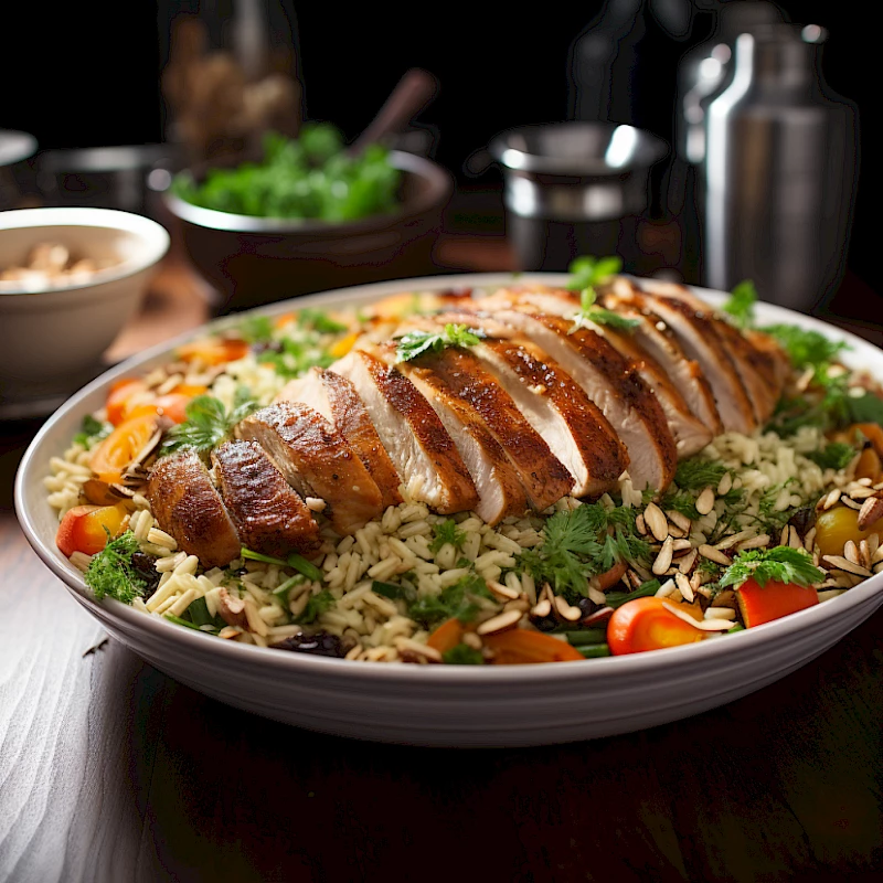 Hähnchen mit Kreuzkümmel auf Couscous