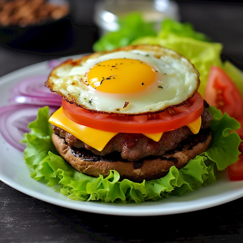 Klassischer Low Carb Burger