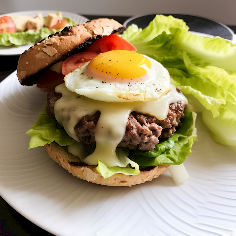 Galeriefoto: Klassischer Low Carb Burger
