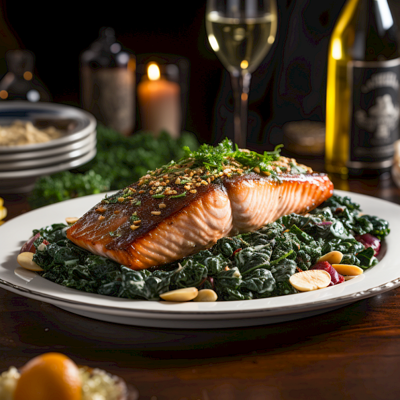 Galeriefoto: Lachs mit Rahmspinat