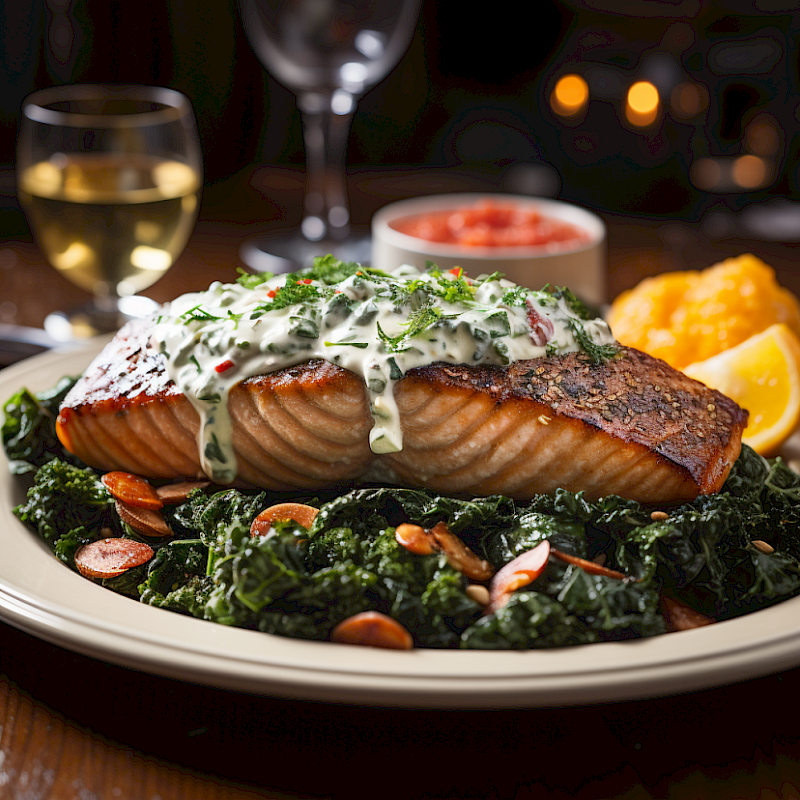 Galeriefoto: Lachs mit Rahmspinat
