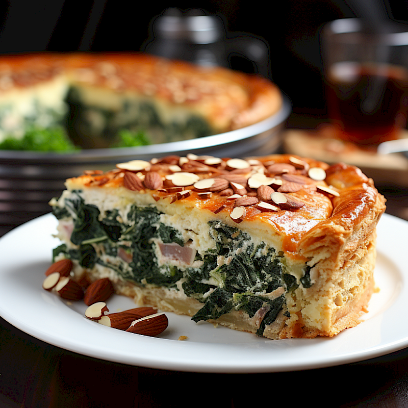 Galeriefoto: Lachs-Quiche mit Spinat und Ziegenkäse