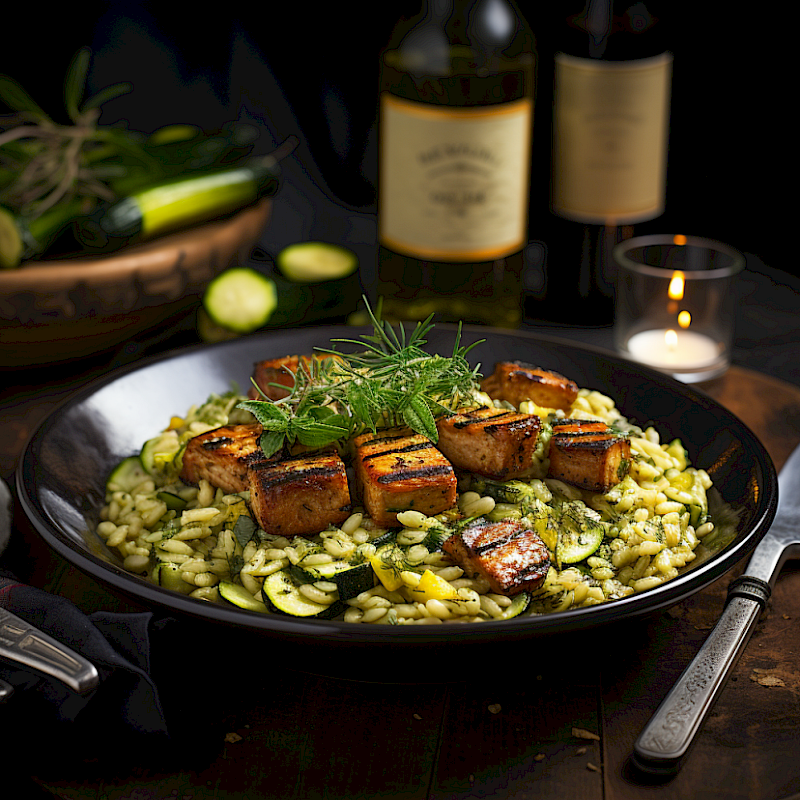 Galeriefoto: Lachs-Risotto mit Zucchini und Safran