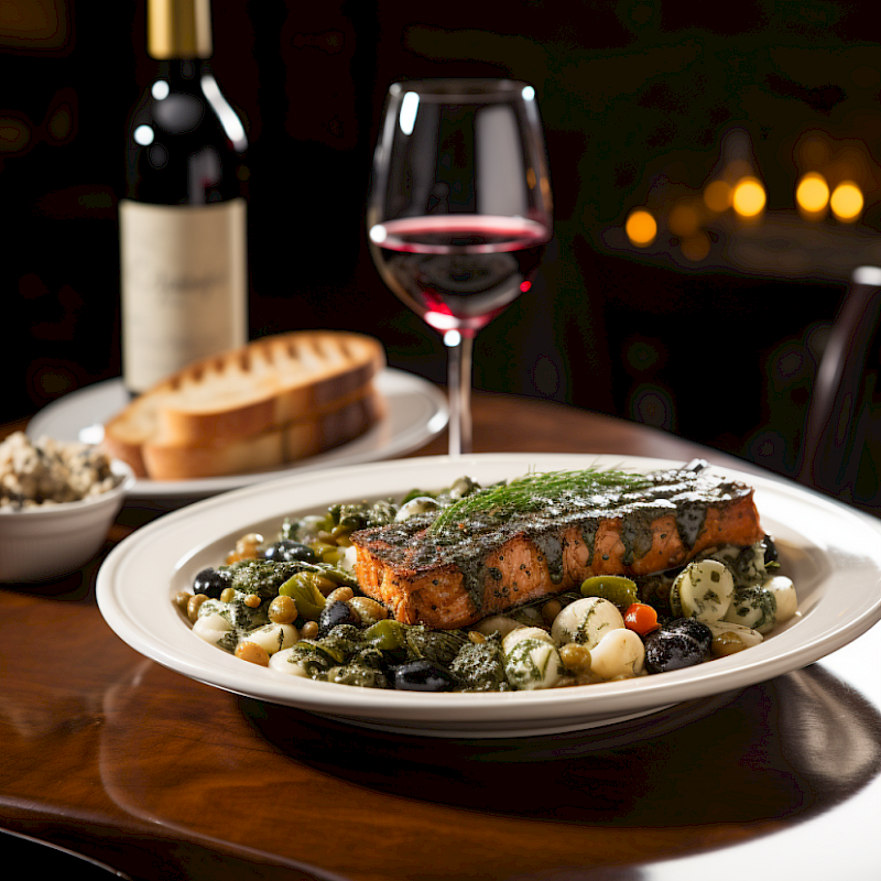 Galeriefoto: Lachs mit Oliven-Kapern-Sauce und Gnocchi