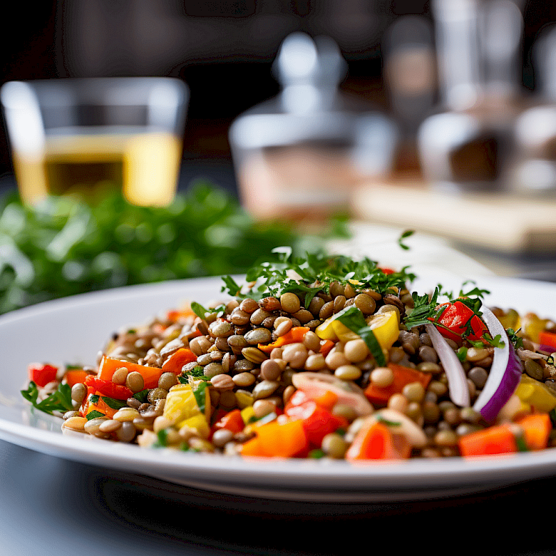 Galeriefoto: Linsensalat mit Gemüse