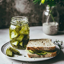 Foto von Gesunder Snack Gewürzgurken