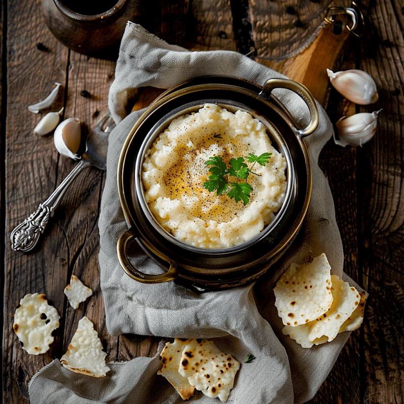 Skordalia (Knoblauch-Kartoffel-Dip)