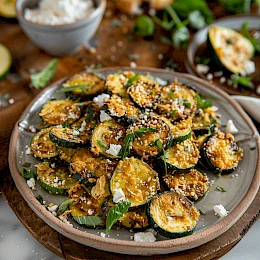 Foto von Gebratene Zucchini mit Feta