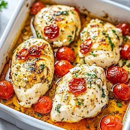 Foto von Gebackene Feta-Hähnchenbrust