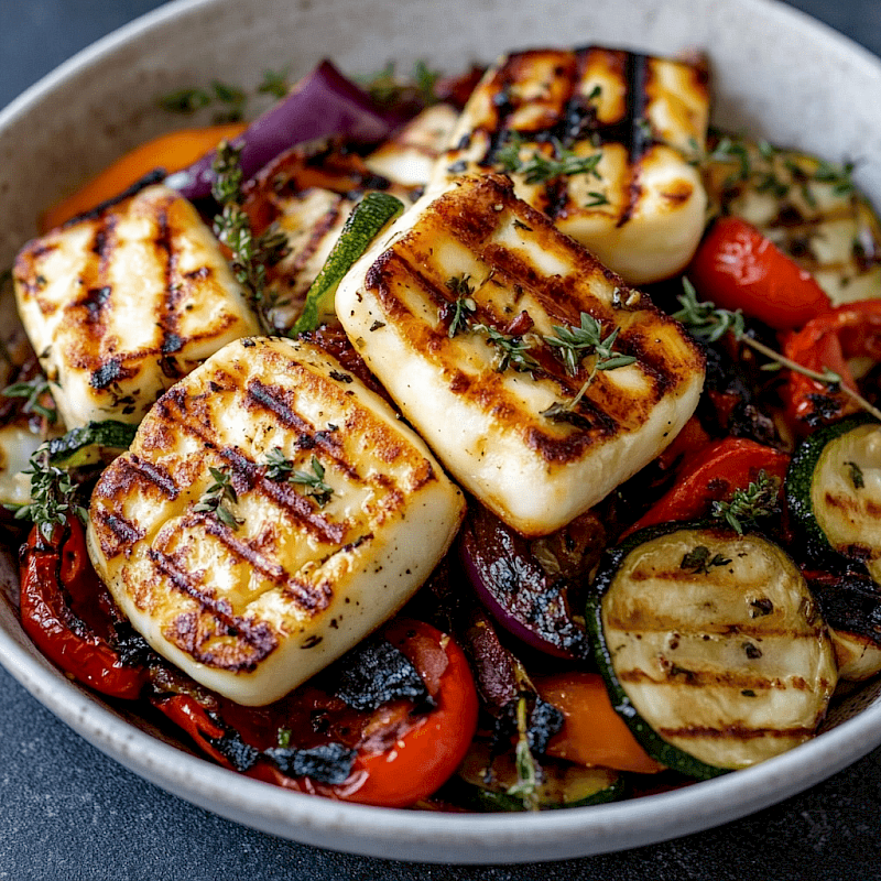 Galeriefoto: Gegrillter Halloumi mit Gemüse