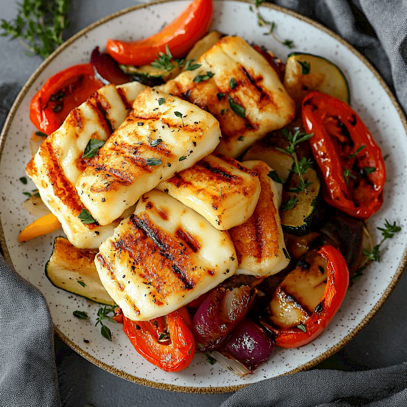 Galeriefoto: Gegrillter Halloumi mit Gemüse