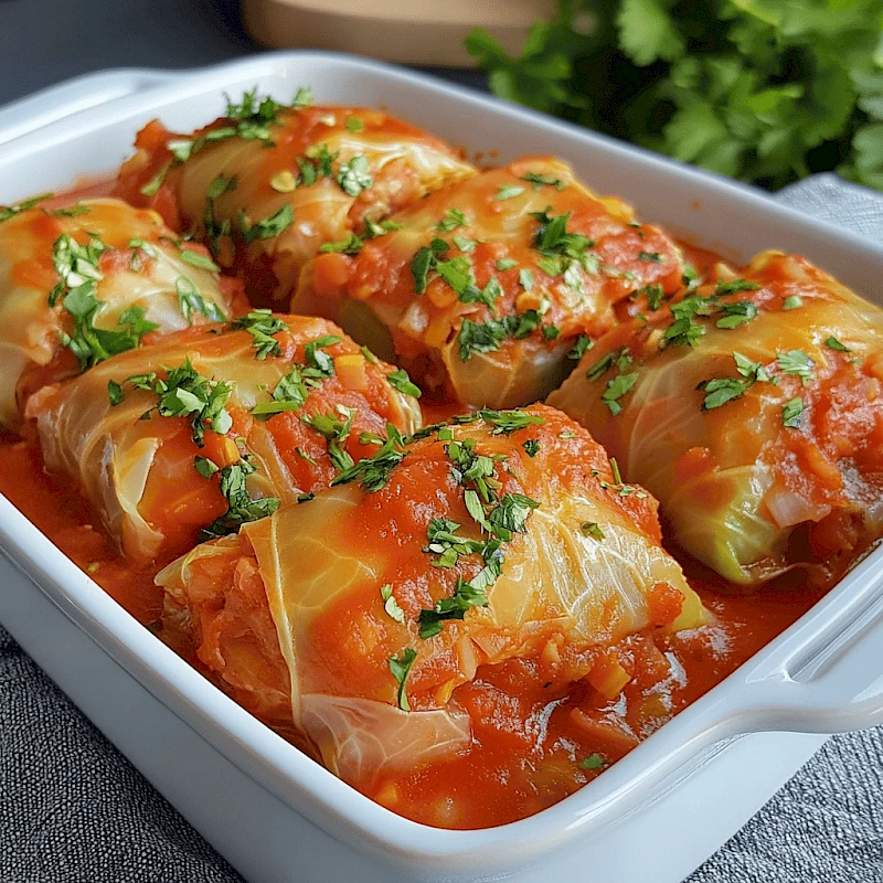 Griechische Kohlrouladen ohne Reis