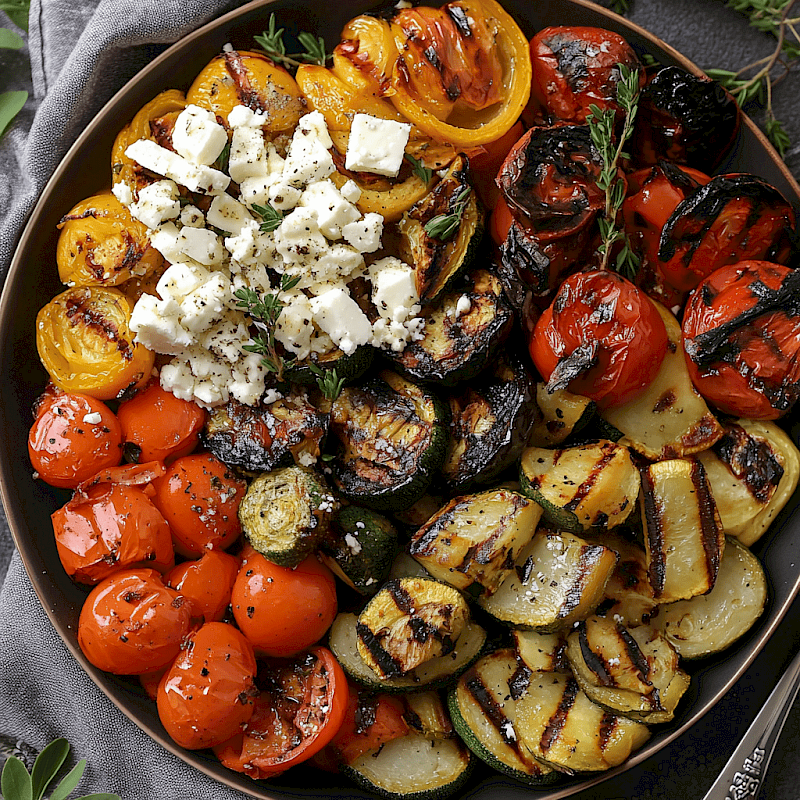 Galeriefoto: Gegrilltes Gemüse mit Feta