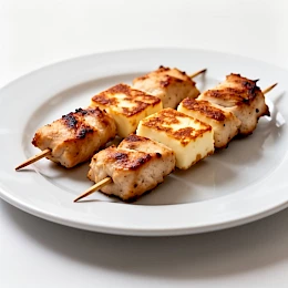 Foto von Hähnchen-Spieße mit Halloumi